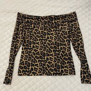 Animal Print Off-Shoulder Top